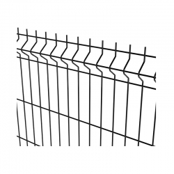 Panel ogrodzeniowy 3D wymiary : 2500x1230 mm drut fi 5 mm RAL 9005